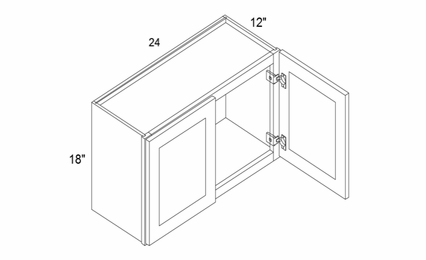 Element Ocean W2418: 18" Height Wall Cabinet: RTA Kitchen Cabinets