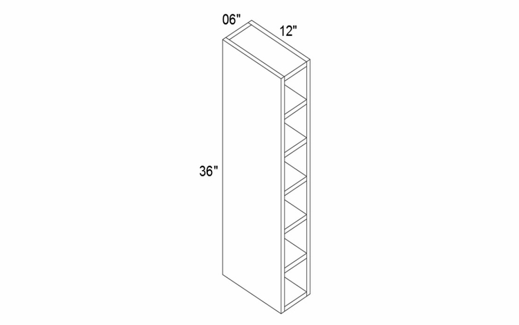 Element Ocean WWC0636: Wall Wine Cube Cabinet: RTA Kitchen Cabinets