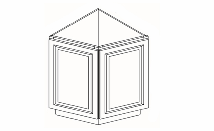 espresso glaze Angle Base End Cabinets