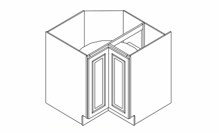 espresso glaze Lazy Susan Base Cabinets