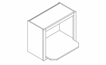 espresso glaze Microwave Oven Cabinet