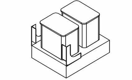 espresso glaze Waste Basket Pullout