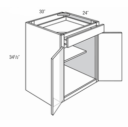 Essex Driftwood B30B: Double Door Base Cabinet: RTA Kitchen Cabinets