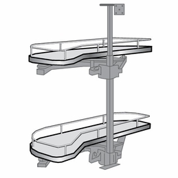 Essex Driftwood BBCPOR: Right Blind Base Corner Pullout: RTA Kitchen Cabinets