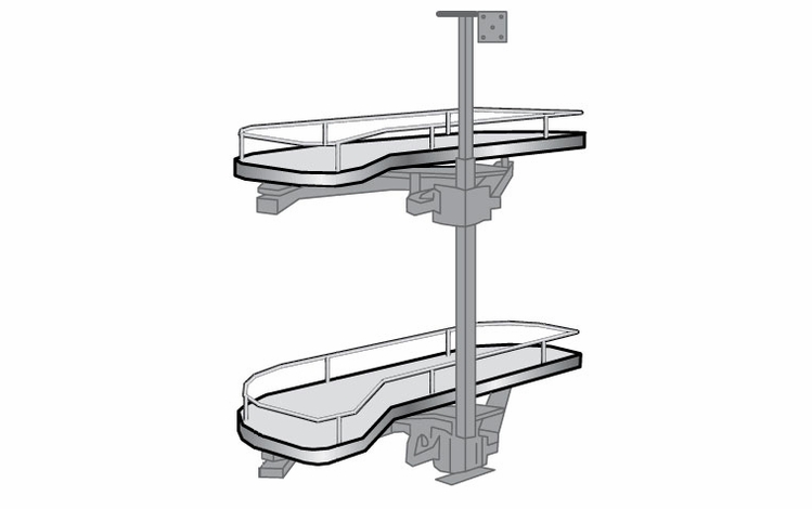 Essex Driftwood BBCPOR: Right Blind Base Corner Pullout: RTA Kitchen Cabinets