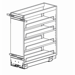 Essex Driftwood BF09PULL: Base Pull-Out: RTA Kitchen Cabinets