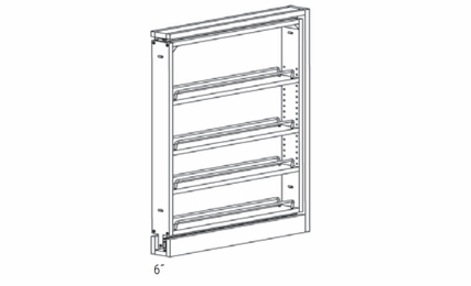 Essex Driftwood BF6PULL-SFTCLOSE: Base Filler Pull Out With Soft Close: RTA Kitchen Cabinets
