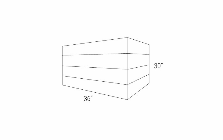 Essex Driftwood BXB3630: BX Beaded Hood: RTA Kitchen Cabinets
