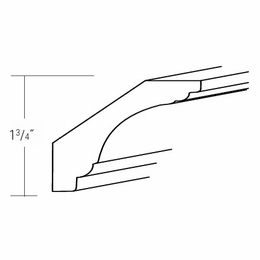 Essex Driftwood CCM8-2: Cove Crown Molding: RTA Kitchen Cabinets