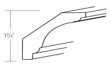 Essex Driftwood CCM8-2: Cove Crown Molding: RTA Kitchen Cabinets