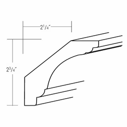 Essex Driftwood CCM8-3: Cove Crown Molding: RTA Kitchen Cabinets