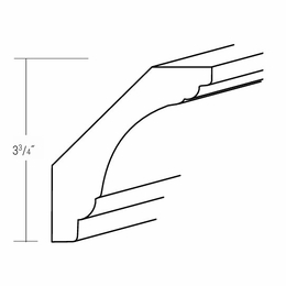 Essex Driftwood CCM8-4: Cove Crown Molding: RTA Kitchen Cabinets