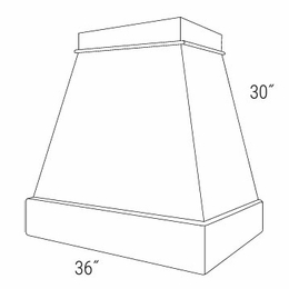 Essex Driftwood CHW3630: CHW Hood: RTA Kitchen Cabinets