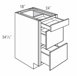 Essex Driftwood DB18STRY: Drawer Base Cabinet With Spice Tray: RTA Kitchen Cabinets