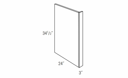 Essex Driftwood DWR3: Dishwasher End Panel: RTA Kitchen Cabinets