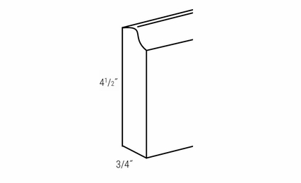 Essex Driftwood FBM8-T: Traditional Base Molding: RTA Kitchen Cabinets