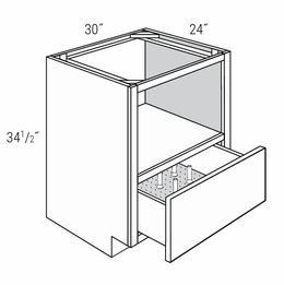 Essex Driftwood MB30PS39: Base Microwave Cabinet With Peg System: RTA Kitchen Cabinets