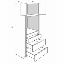 Essex Driftwood OC3390: Tall Oven Cabinet: RTA Kitchen Cabinets