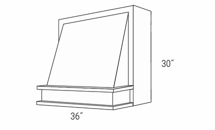 Essex Driftwood P3630: P Hood: RTA Kitchen Cabinets