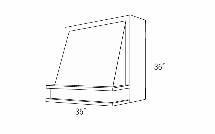 Essex Driftwood P3636: P Hood: RTA Kitchen Cabinets