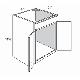 Essex Driftwood SB24B: Sink Base Cabinet: RTA Kitchen Cabinets
