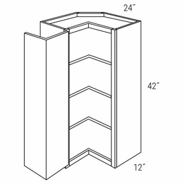Essex Driftwood SCW2442: Wall Square Corner Cabinet: RTA Kitchen Cabinets
