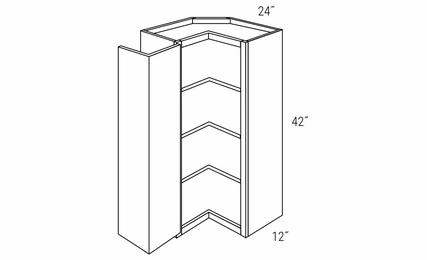 Essex Driftwood SCW2442: Wall Square Corner Cabinet: RTA Kitchen Cabinets