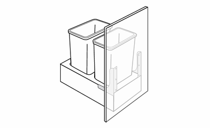 Essex Driftwood SFTTRASHPO21: Trash Bin Pull Out With Soft Close: RTA Kitchen Cabinets
