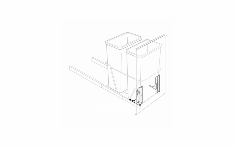 Essex Driftwood TRASHDMK: Trash Door Mount Kit: RTA Kitchen Cabinets