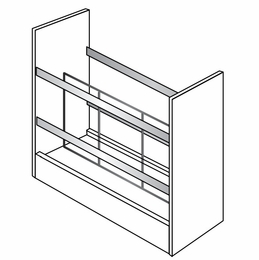 Essex Driftwood TRAYDIVPO: Base Tray Divider Pull Out: RTA Kitchen Cabinets
