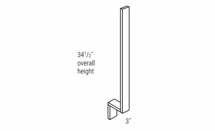 Essex Driftwood VBF3: Vanity Base Filler: RTA Kitchen Cabinets