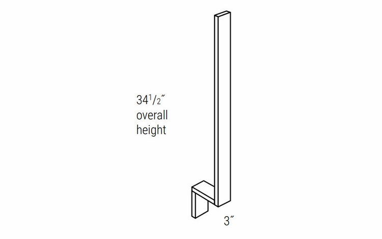 Essex Driftwood VBF3: Vanity Base Filler: RTA Kitchen Cabinets