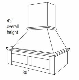 Essex Driftwood VRS3042: VRS Hood: RTA Kitchen Cabinets
