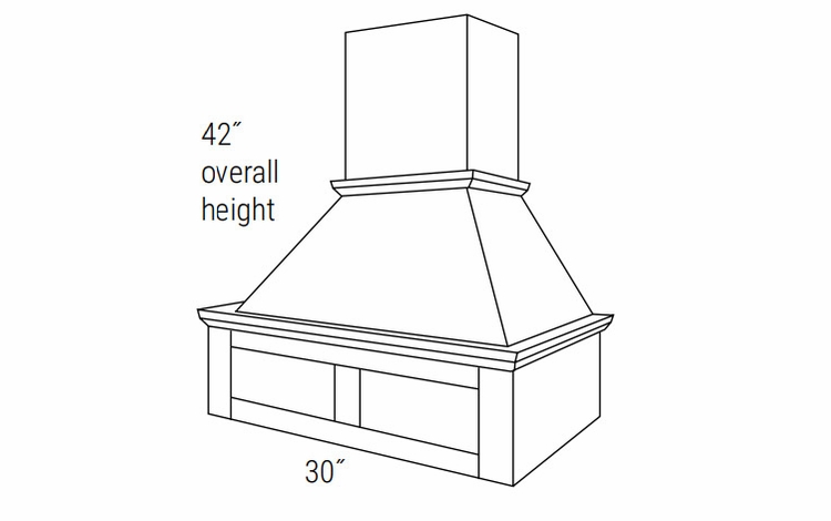 Essex Driftwood VRS3042: VRS Hood: RTA Kitchen Cabinets