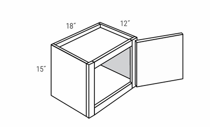 Essex Driftwood W1815: 1 Door Stackable Wall Cabinet: RTA Kitchen Cabinets