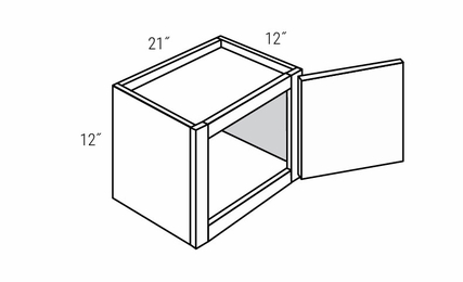 Essex Driftwood W2112: 1 Door Stackable Wall Cabinet: RTA Kitchen Cabinets