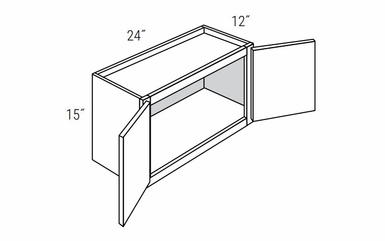 Essex Driftwood W2415B: Wall Bridge Cabinet: RTA Kitchen Cabinets