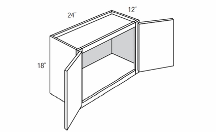 Essex Driftwood W2418B: Wall Bridge Cabinet: RTA Kitchen Cabinets