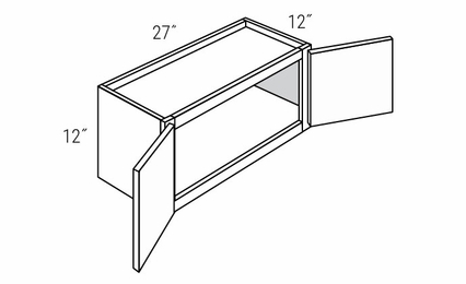 Essex Driftwood W2712B: Wall Bridge Cabinet: RTA Kitchen Cabinets