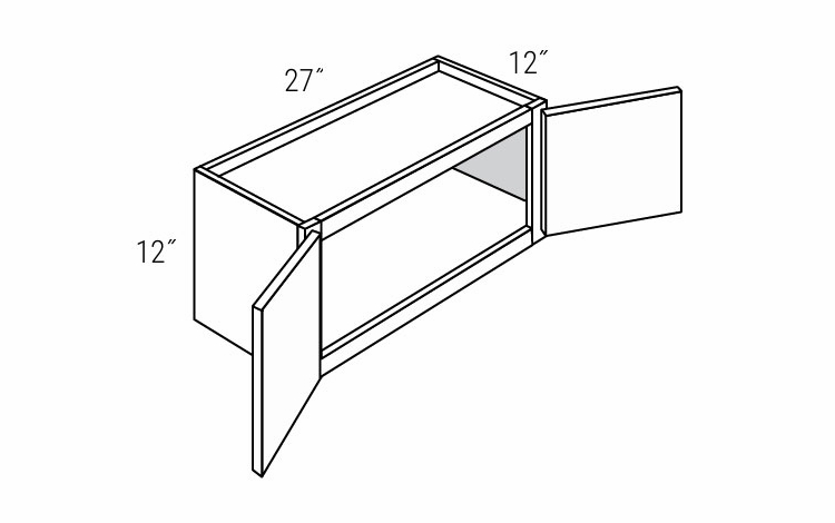 Essex Driftwood W2712B: Wall Bridge Cabinet: RTA Kitchen Cabinets