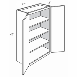 Essex Driftwood W2742B: Double Door Wall Cabinet: RTA Kitchen Cabinets