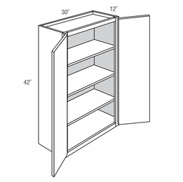 Essex Driftwood W3042B: Double Door Wall Cabinet: RTA Kitchen Cabinets