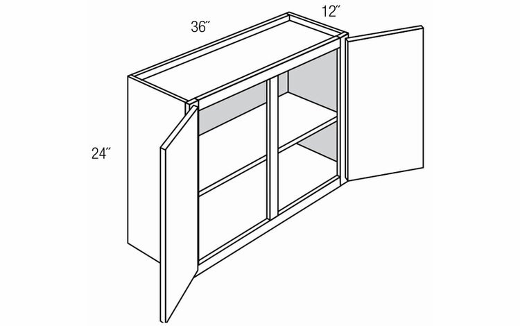 Essex Driftwood W3624: Wall Bridge Cabinet: RTA Kitchen Cabinets