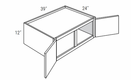 Essex Driftwood W391224: Wall Refrigerator Cabinet: RTA Kitchen Cabinets