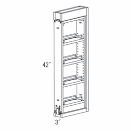 Essex Driftwood WF342PULL-SFTCLOSE: Wall Filler Pullout With Soft Close: RTA Kitchen Cabinets