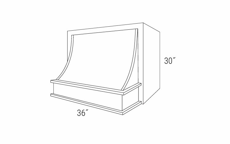 Essex Driftwood ZE3630: Z200 Hood: RTA Kitchen Cabinets