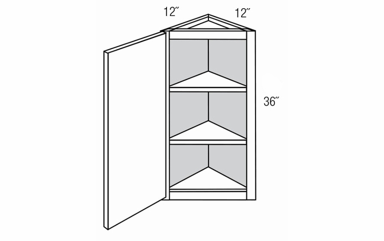 Essex Truffle AW36: Wall Angle End Cabinet: RTA Kitchen Cabinets