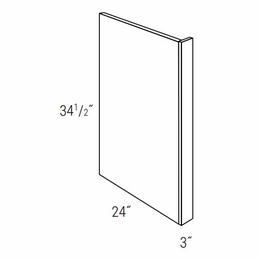 Essex Truffle DWR3: Dishwasher End Panel: RTA Kitchen Cabinets