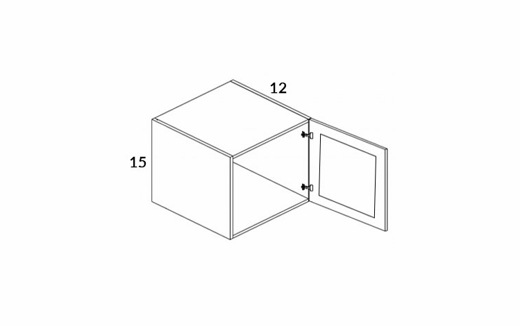 Fashion Ocean 1215: Single Door Wall Cabinet: Assembled Kitchen Cabinets