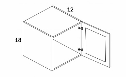 Fashion Ocean 1218: Single Door Wall Cabinet: Assembled Kitchen Cabinets